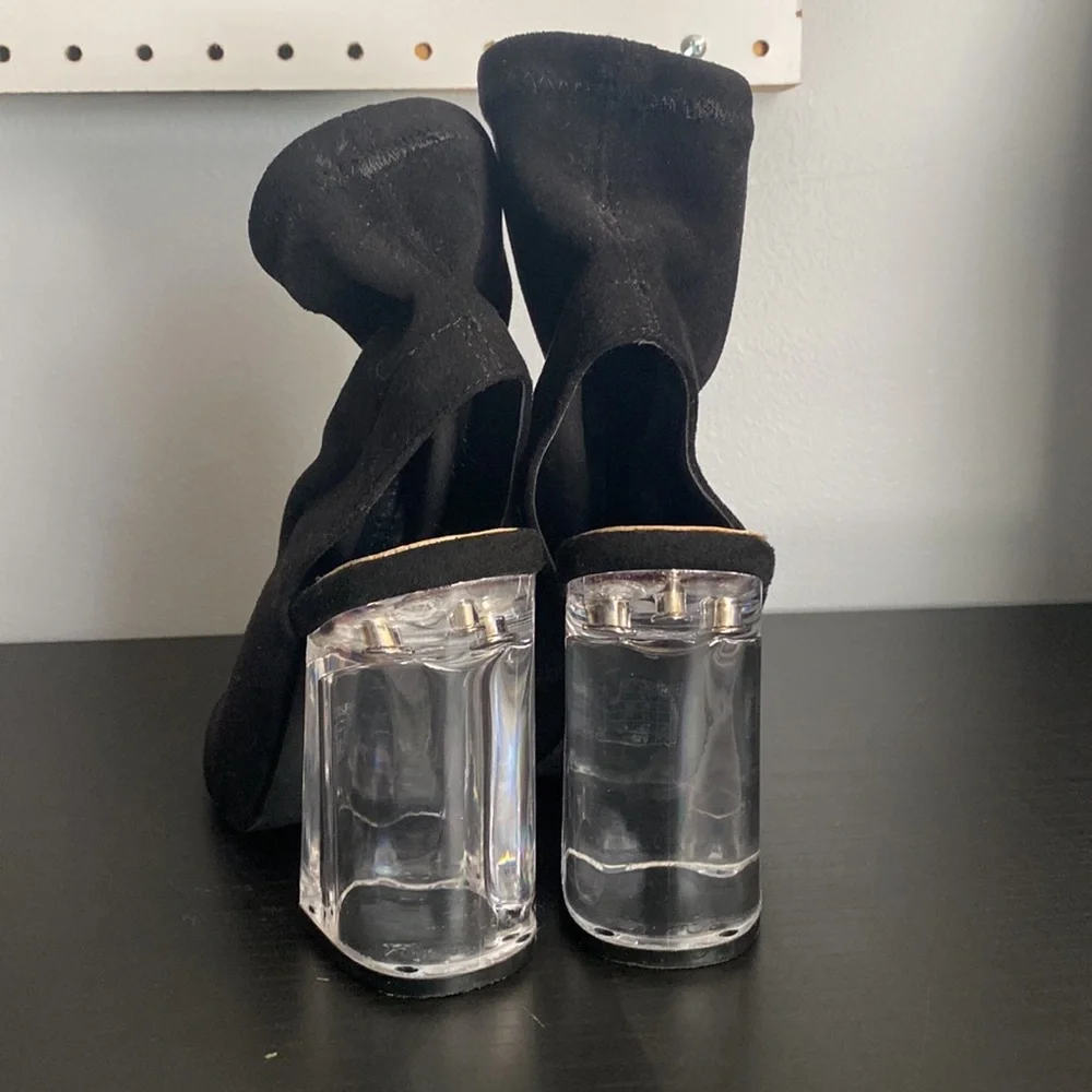 Suede clear heel - Picture 3 of 3